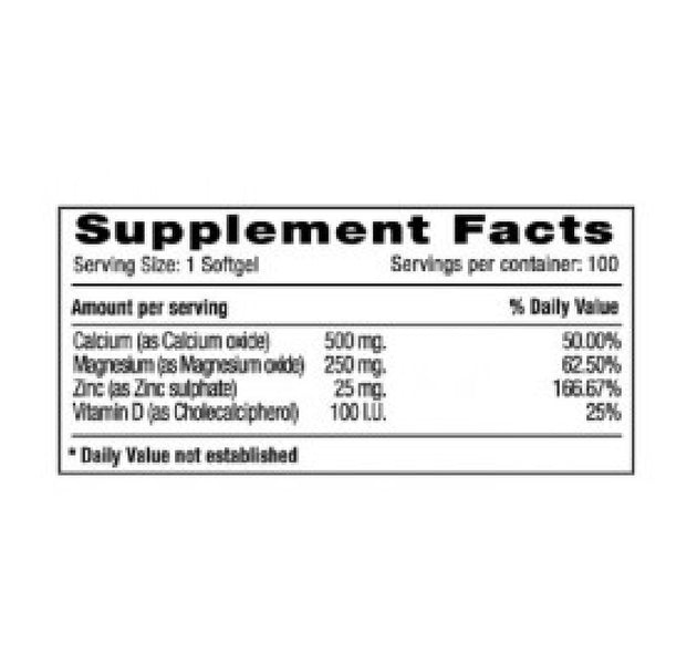 CAL-MAG-ZINC Plus vitamina D 100 tabletas Millenium Natural Systems