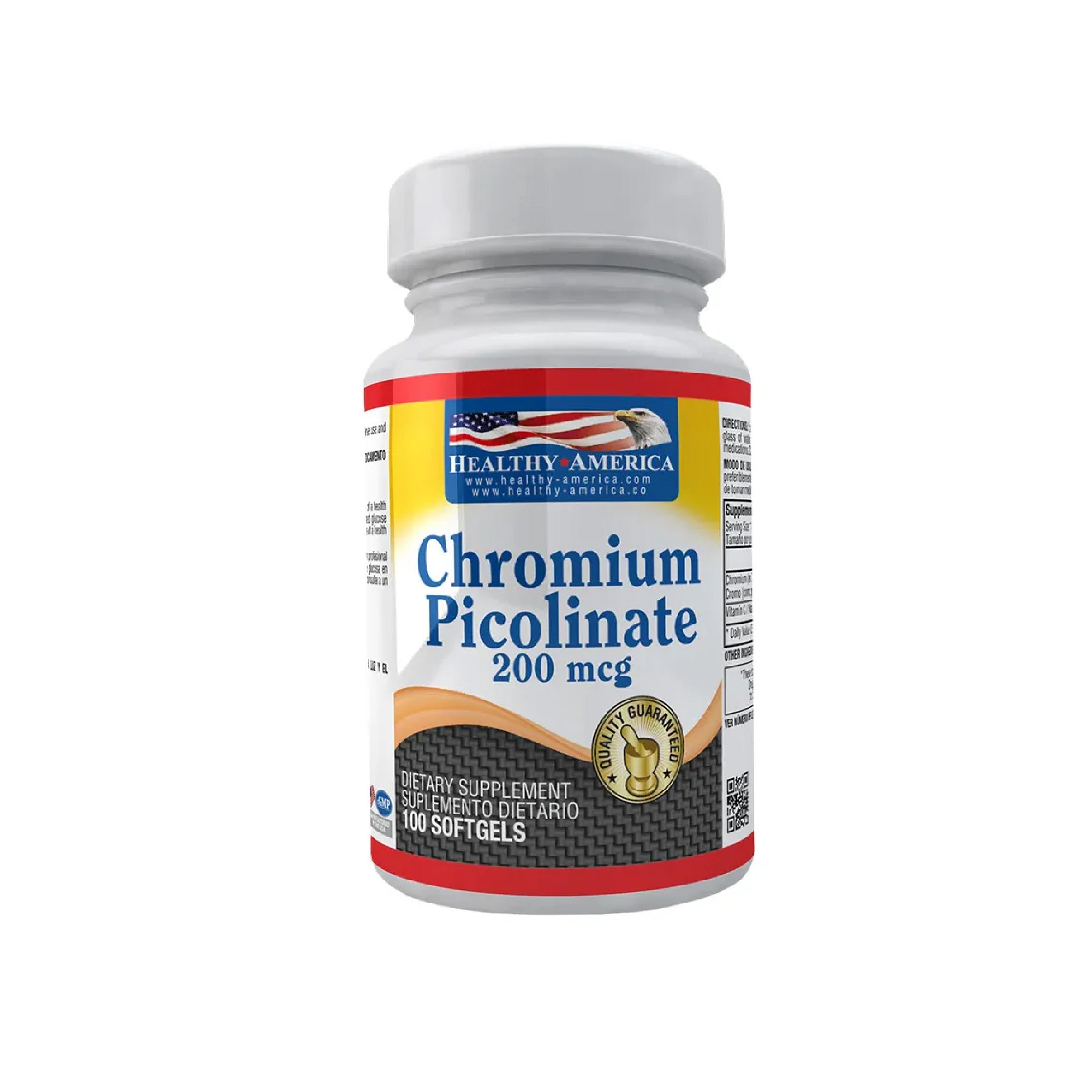 Chromium Picolinate 100 tabletas Healthy America