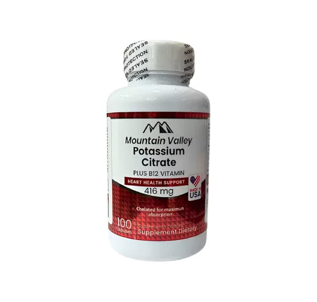 Potassium Citrate plus Vitamina B12 100 Cápsulas Mountain Valley