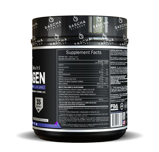 Colágeno Multi Hidrolizado 35 servicios Sascha Fitness