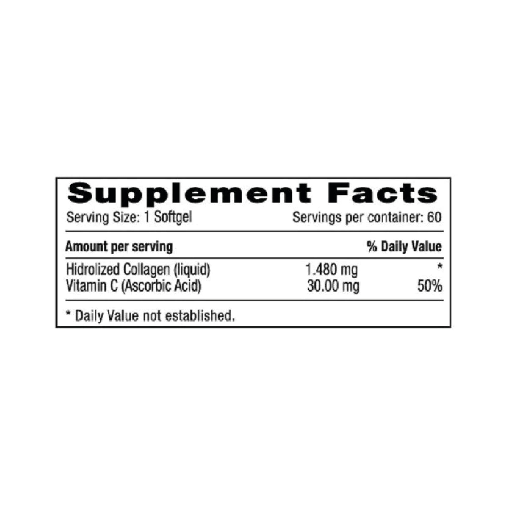 Colageno Plus + Vitamina C - 60 Capsulas Natural Systems