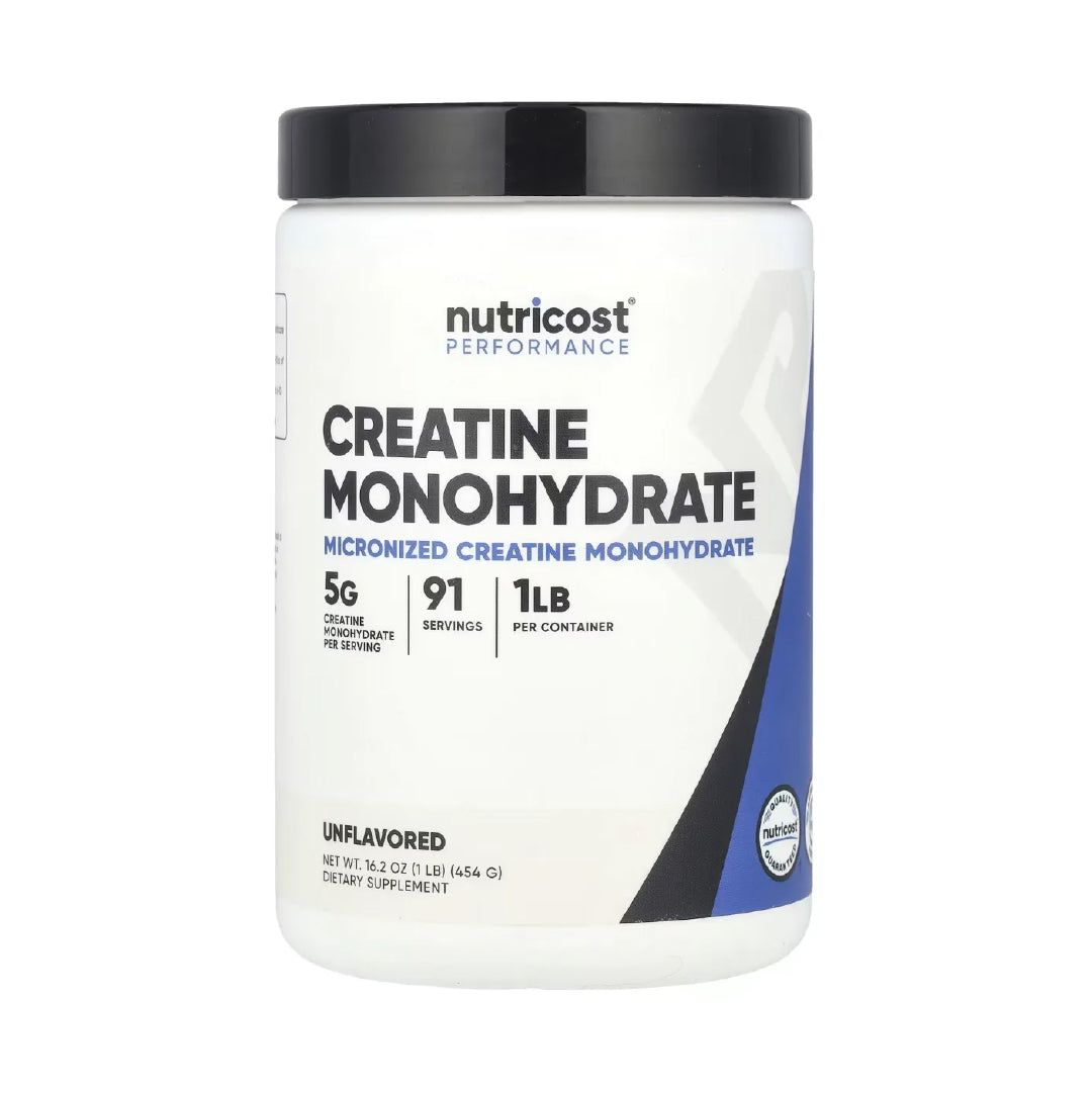 Creatine monohydrate 1 libra 91 servicios Nutricost.