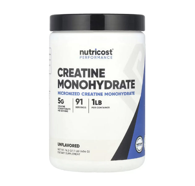 Creatine monohydrate 1 libra 91 servicios Nutricost.