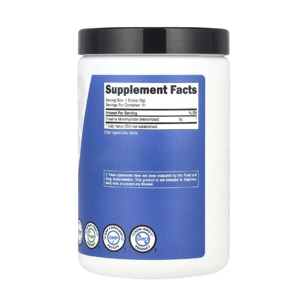 Creatine monohydrate 1 libra 91 servicios Nutricost.