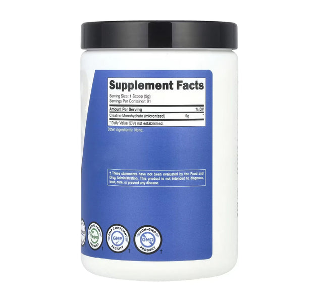 Creatine monohydrate 1 libra 91 servicios Nutricost.