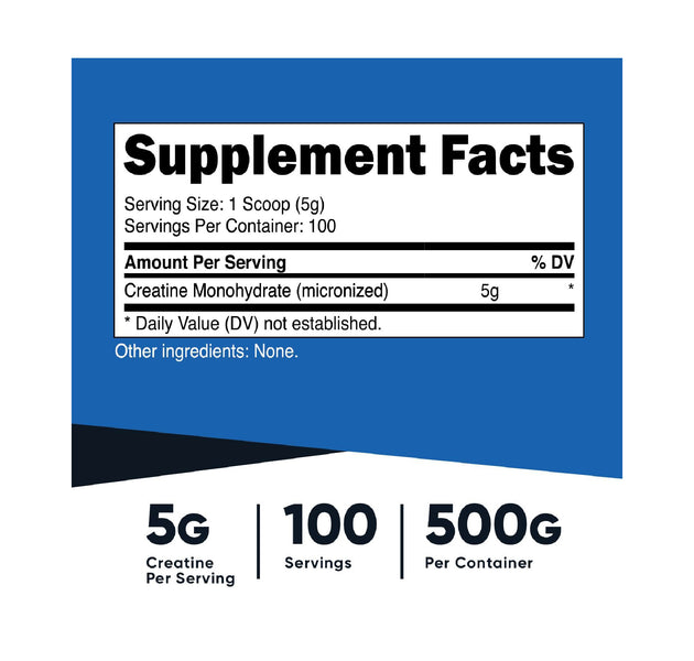 Creatine Monohydrate 100 servicios Nutricost