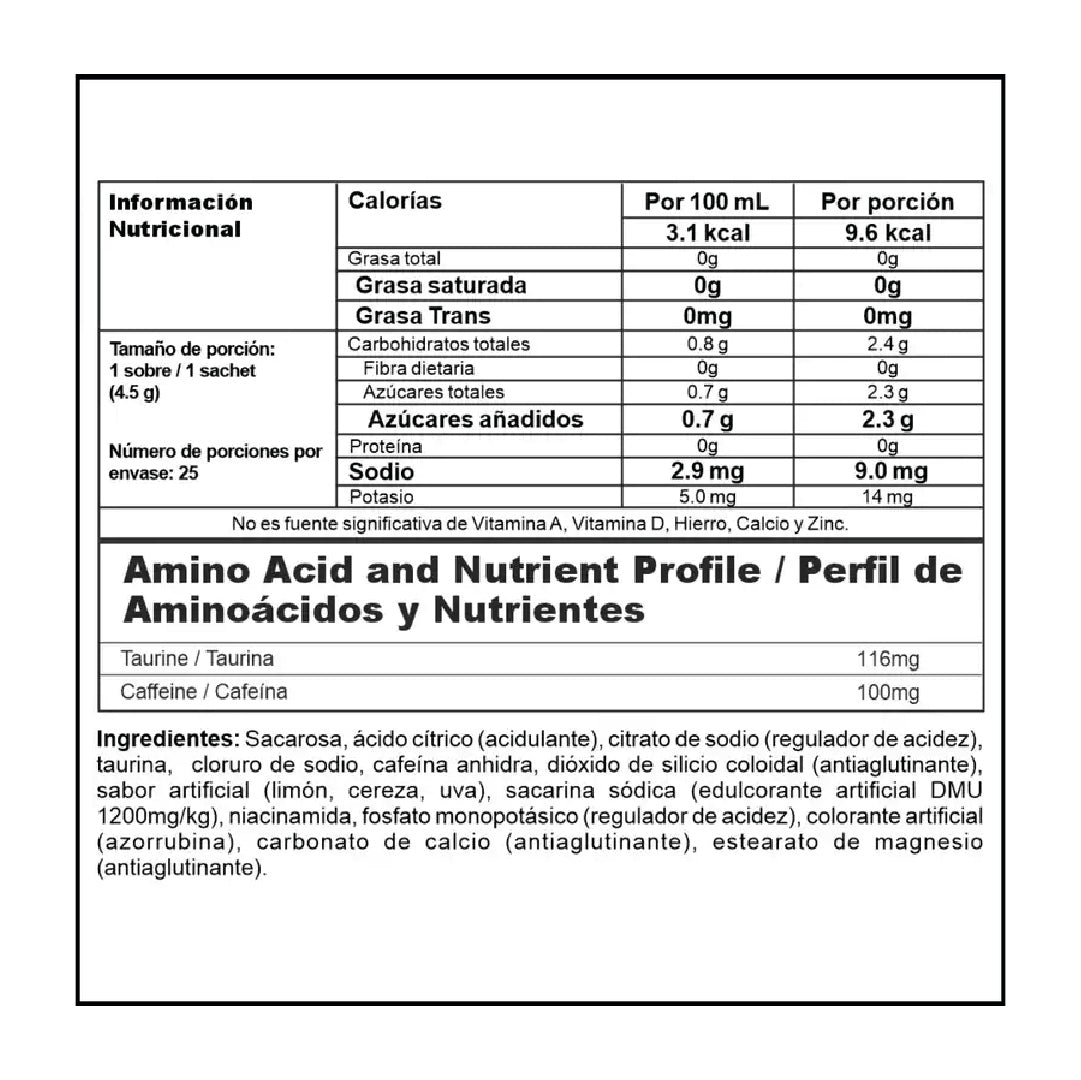 Energizante Energy X 25 sobres Nutramerican Pharma
