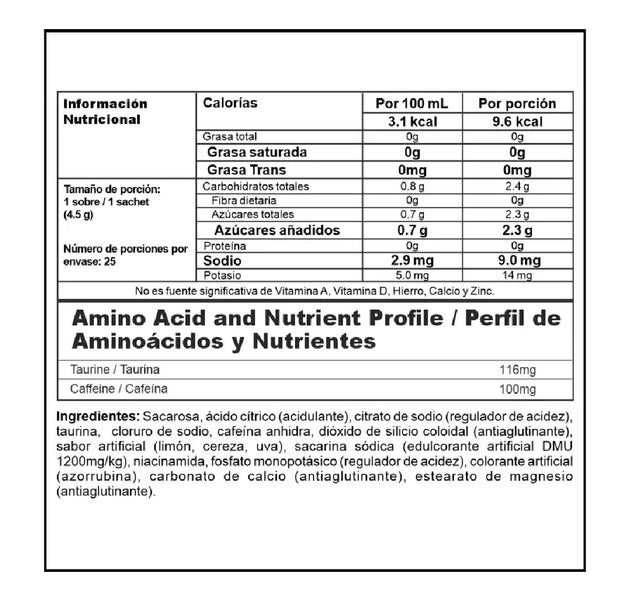 Energizante Energy X 25 sobres Nutramerican Pharma