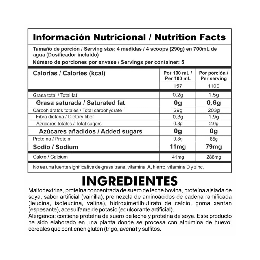 Proteína Gainz 3,2 Libras Nutramerican Pharma