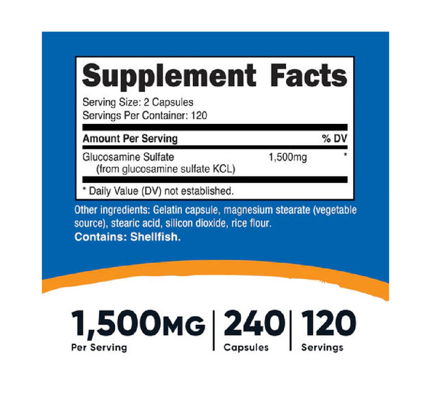 Glucosamine sulfate 240 Capsulas Nutricost