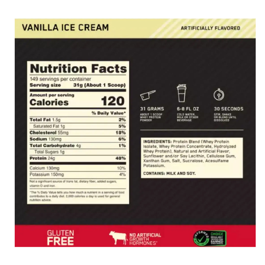 Proteína Gold Standard 100% Whey 10 Libras Optimum Nutrition