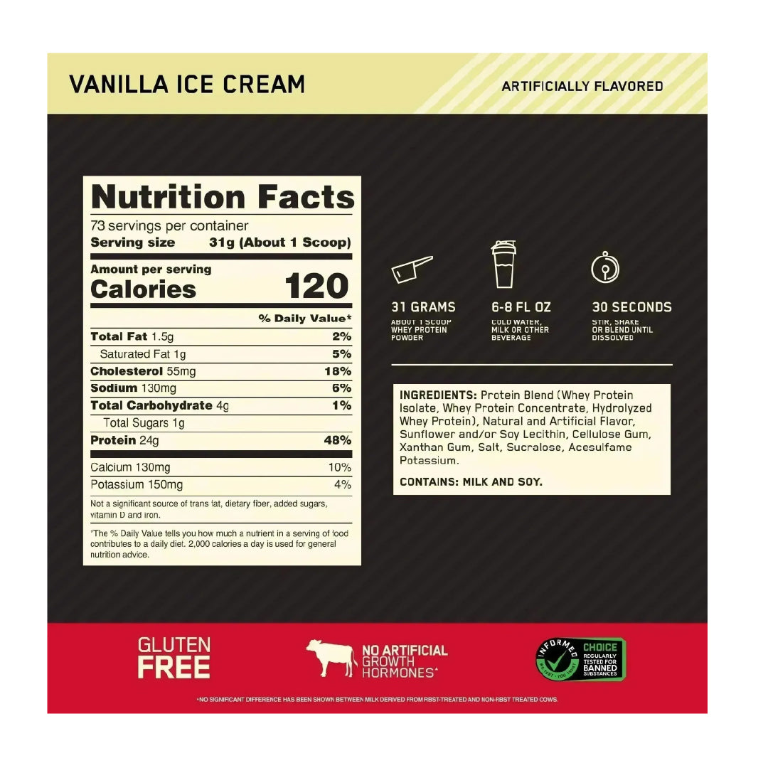 Proteína Gold Standard 100% Whey 5 Libras Optimum Nutrition