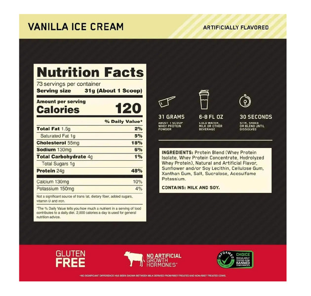 Proteína Gold Standard 100% Whey 5 Libras Optimum Nutrition