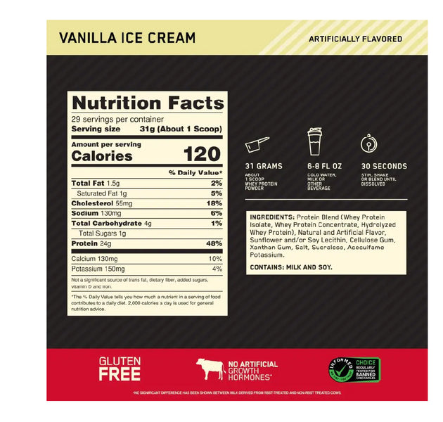 Proteína Gold Standard 100% Whey 2 Libras Optimum Nutrition