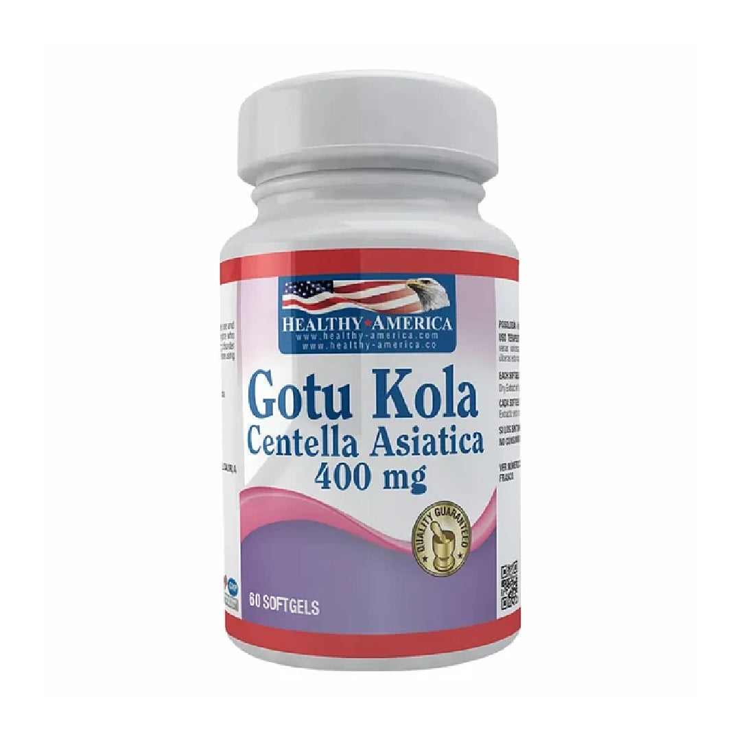 Gotu Kola Centella Asiatica 60 Capsulas Healthy America