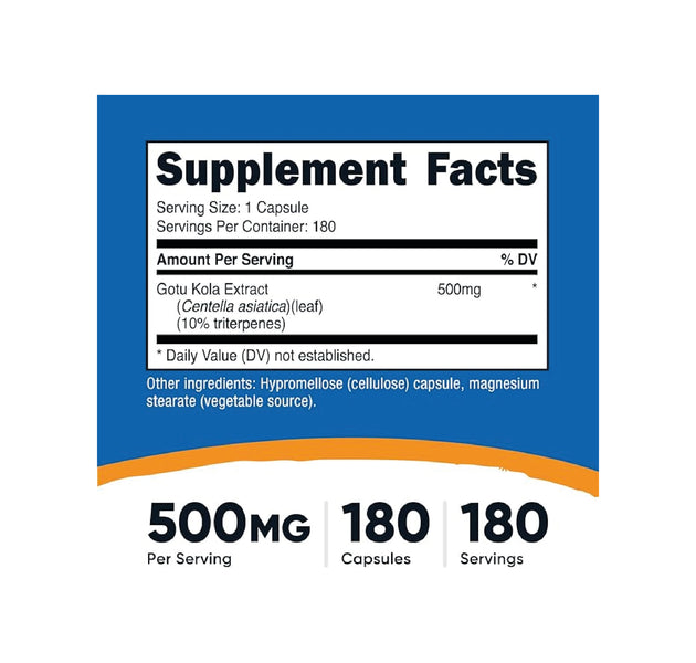 Gotu Kola 180 Capsulas Nutricost
