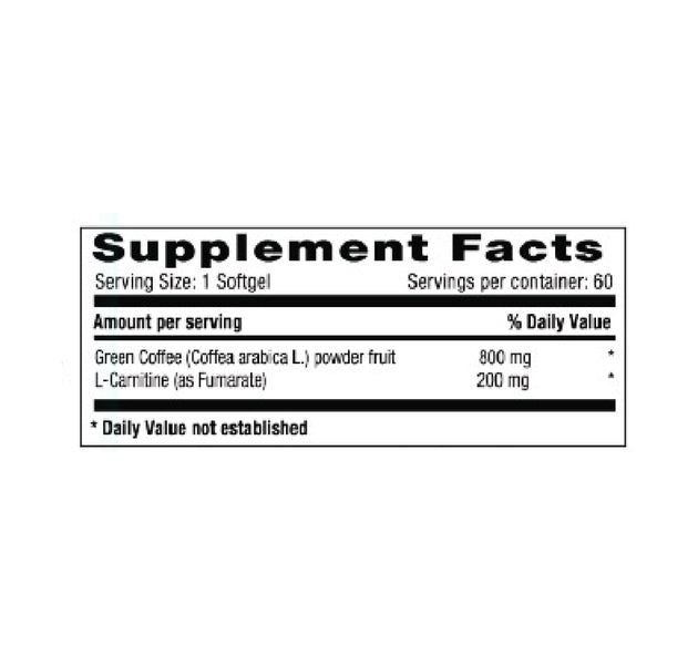 Green Coffee Plus L-Carnitine 60 Capsulas Natural Systems