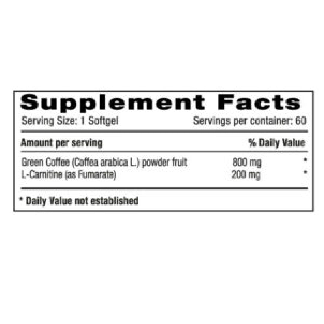 Green Coffee Plus L-Carnitine 60 Capsulas Natural Systems