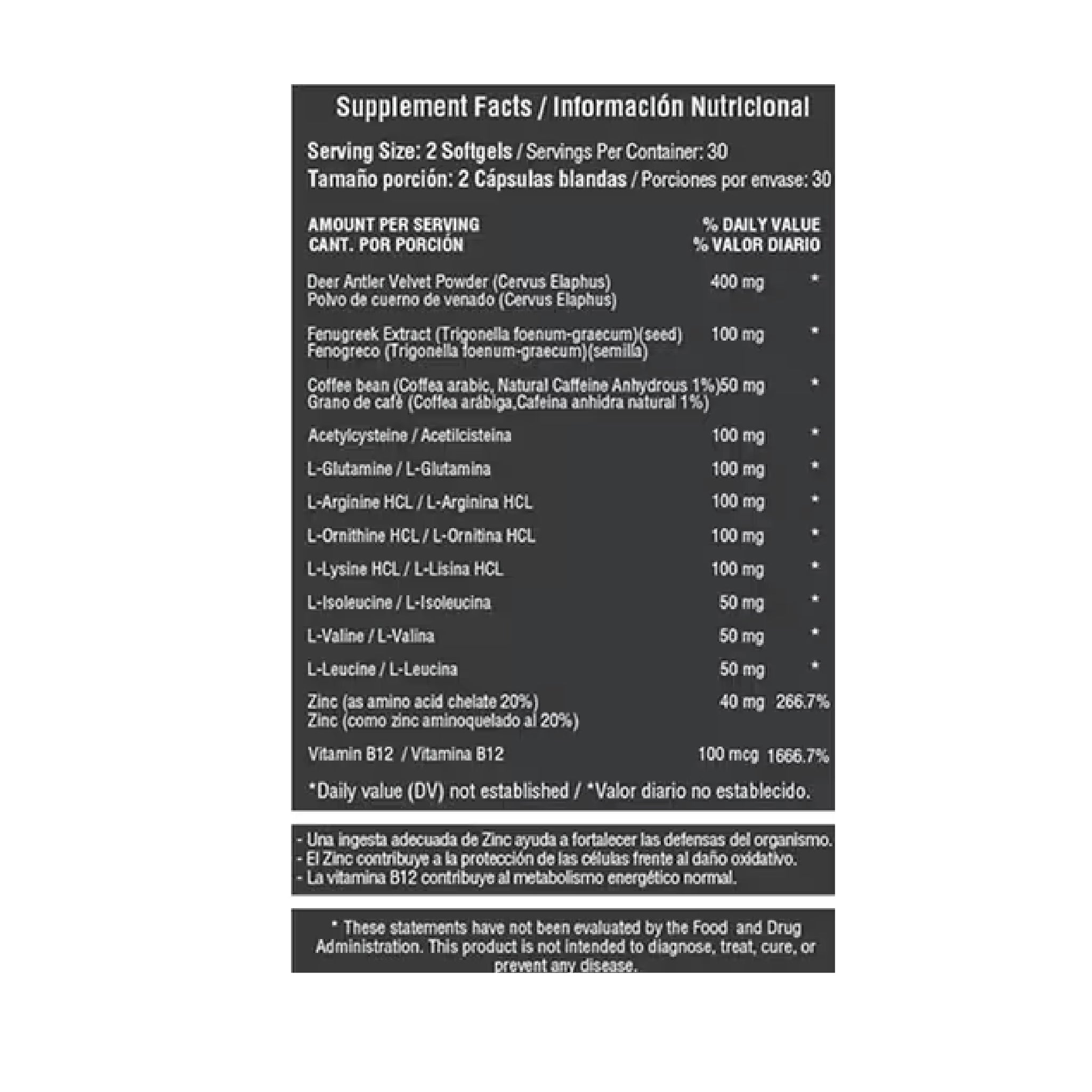 Hormonas HGH-ON 60 Capsulas Healthy Sports