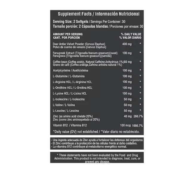 Hormonas HGH-ON 60 Capsulas Healthy Sports