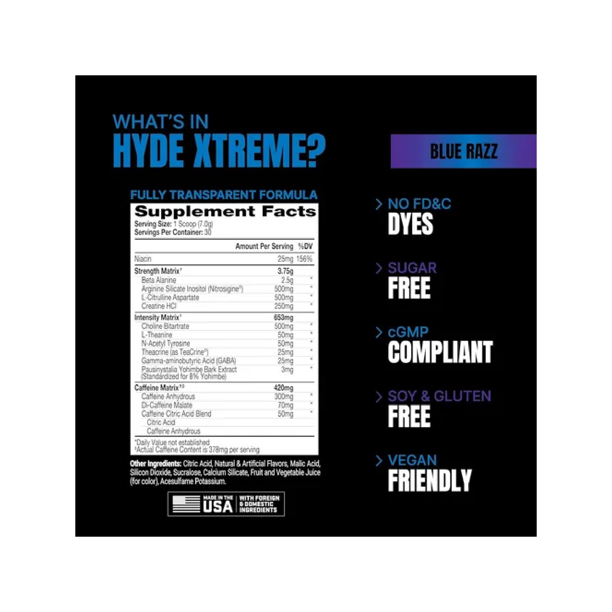 Hyde Xtreme 210g 30 servicios Prosupps