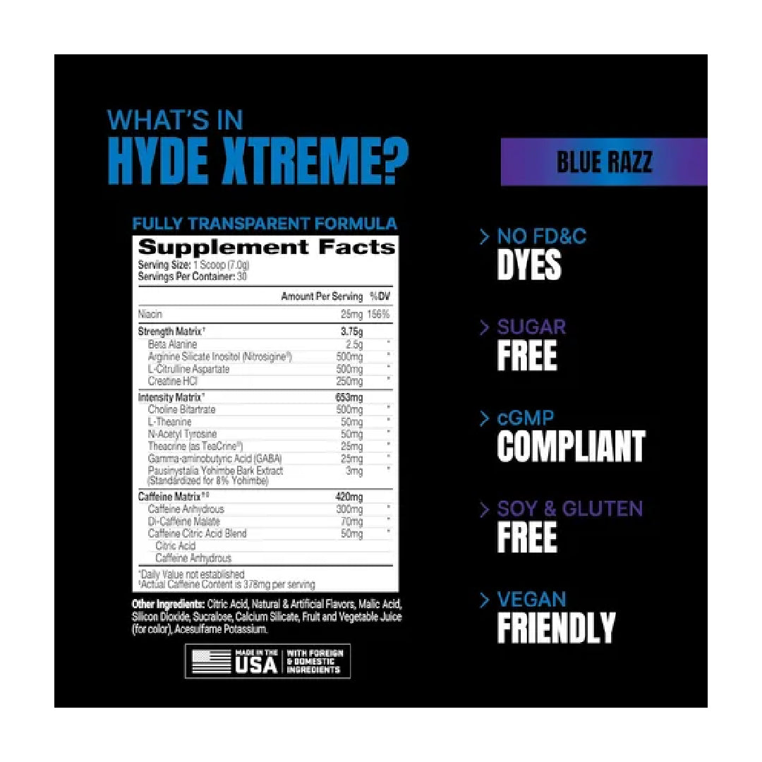 Hyde Xtreme 210g 30 servicios Prosupps