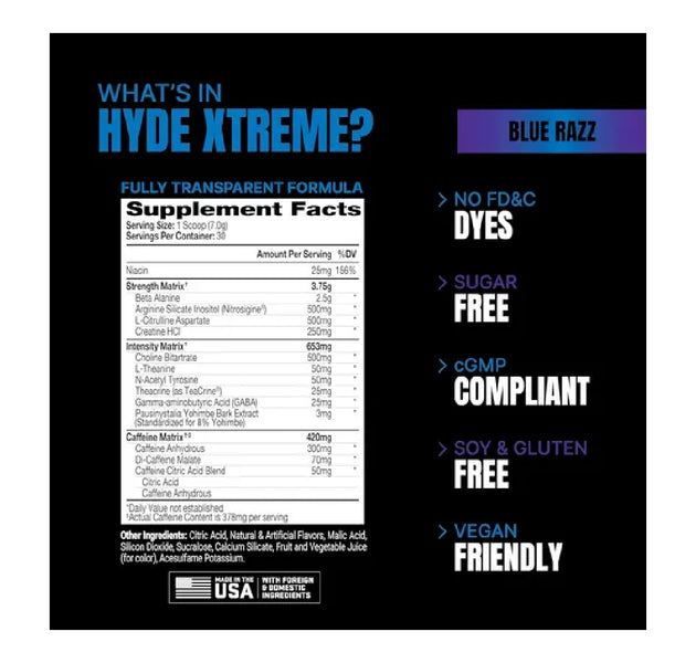Hyde Xtreme 210g 30 servicios Prosupps