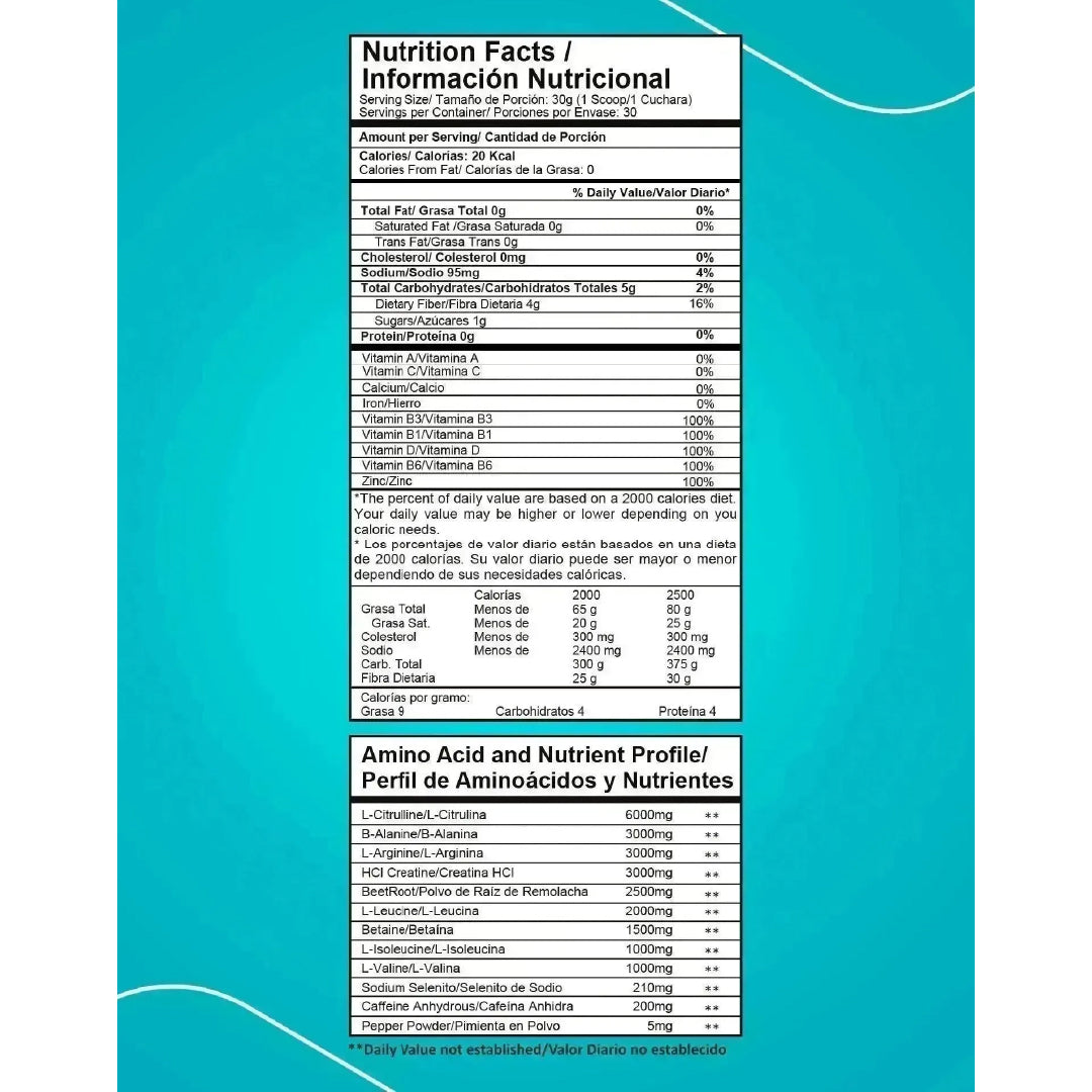 Pre-Entreno Intenze 30 Servicios Proscience