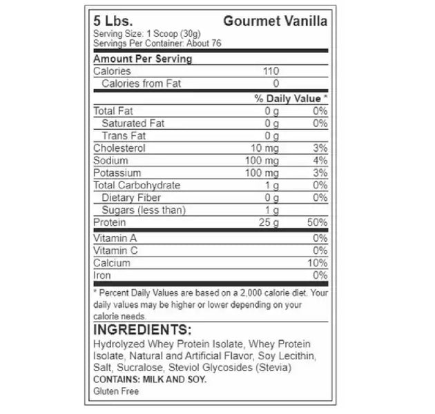 Proteína Iso 100 Hydrolyzed 5 Libras Dymatize