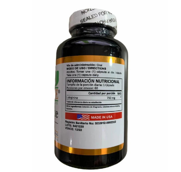 L Arginine 60 Cápsulas Xtralife