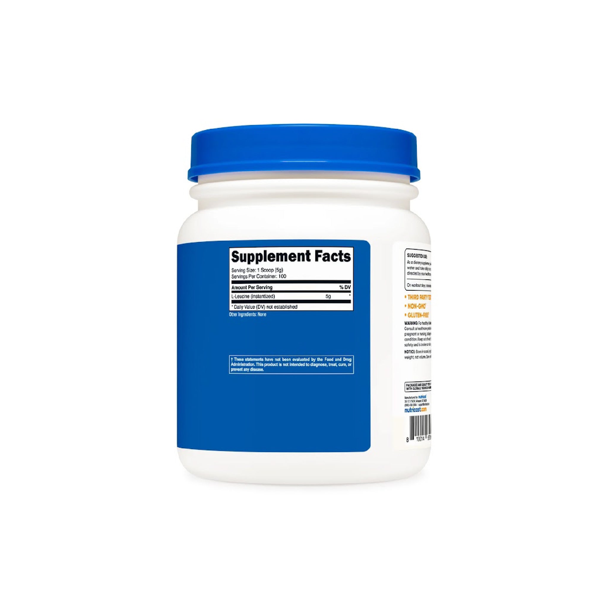 L-Leucine 100 Servicios Nutricost