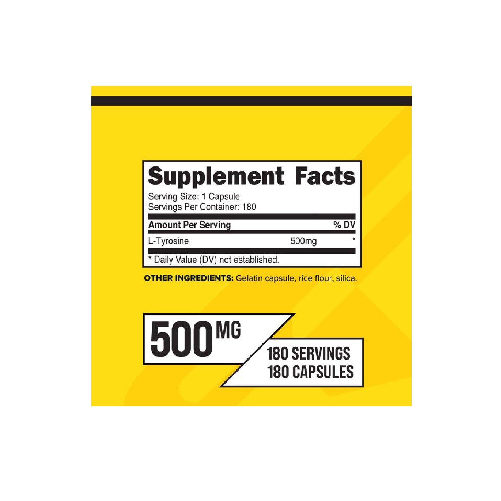 L-tyrosine 180 cápsulas Primaforce