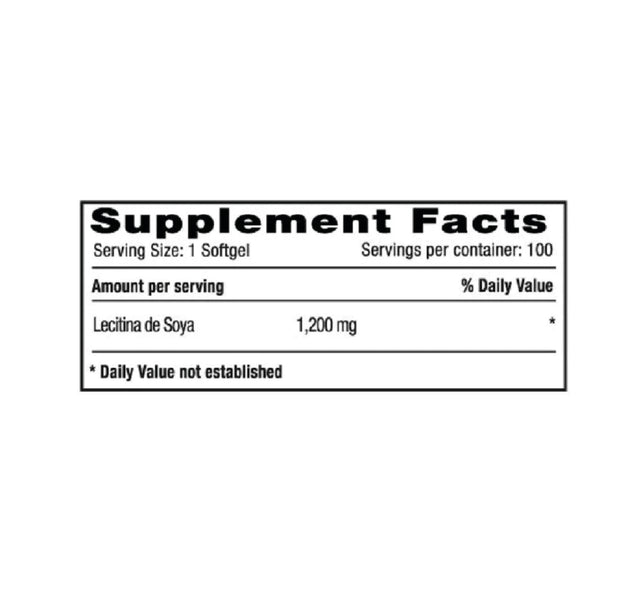 Lecitina 1200mg 100 Capsulas Natural Systems