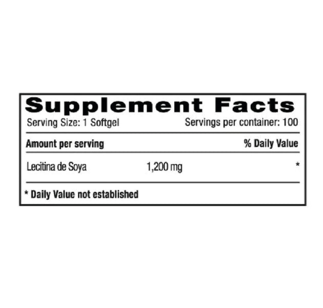 Lecitina 1200mg 100 Capsulas Natural Systems