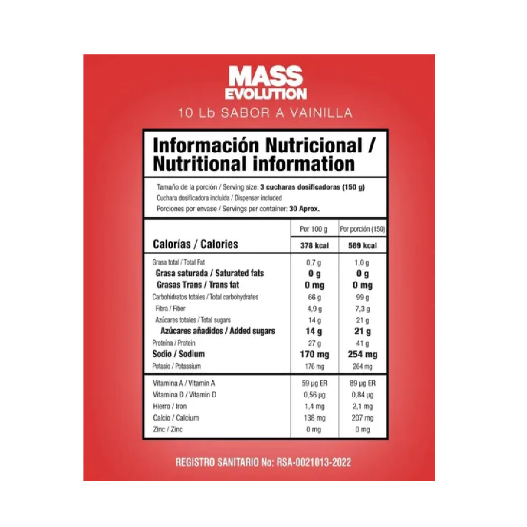 Proteína Mass Evolution 10 Libras Smart Nutrition