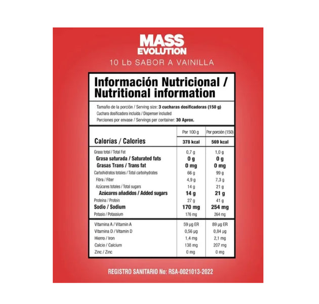 Proteína Mass Evolution 10 Libras Smart Nutrition