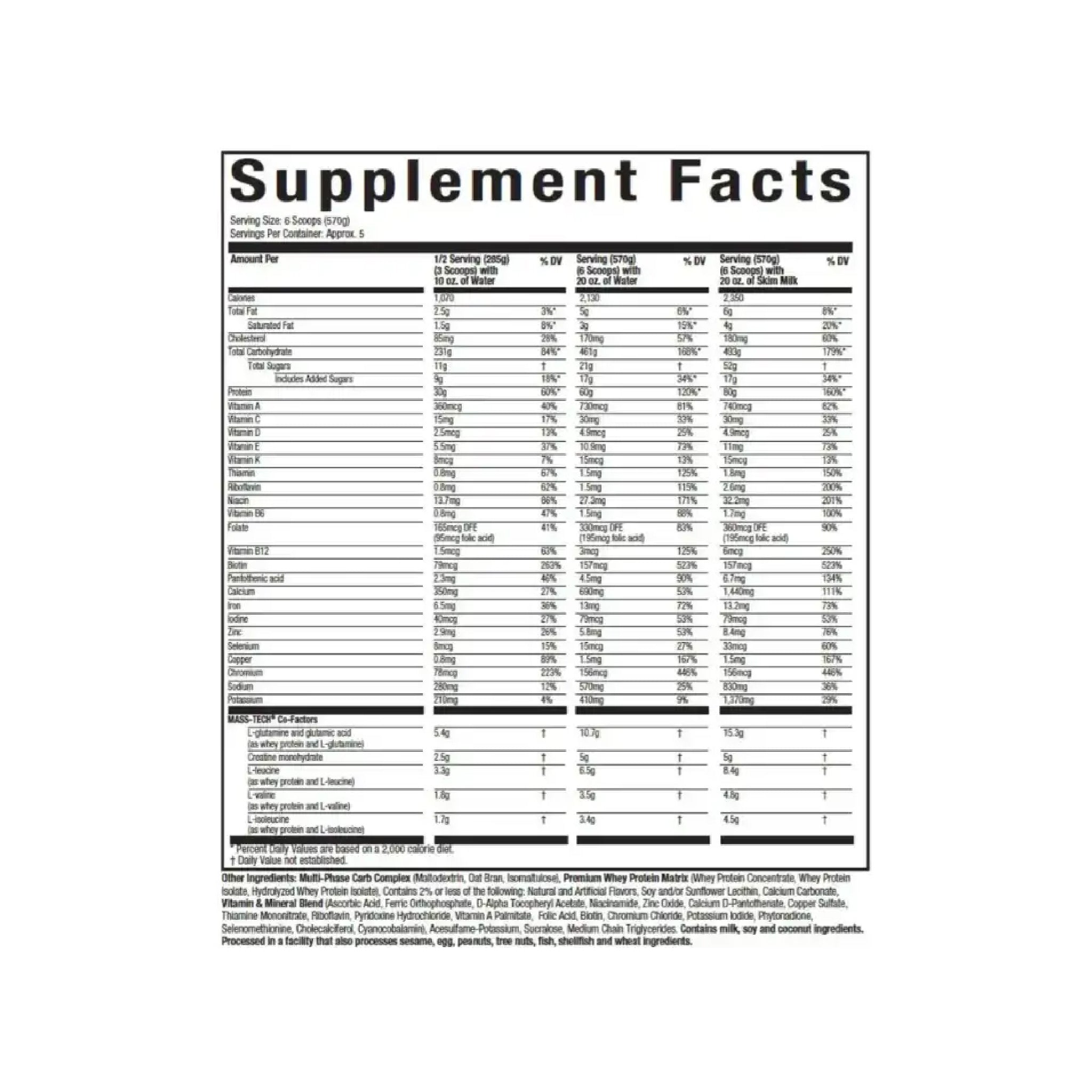 Proteína Mass Tech 6 Libras Muscletech