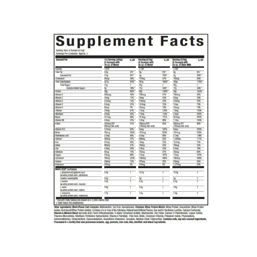 Proteína Mass Tech 6 Libras Muscletech