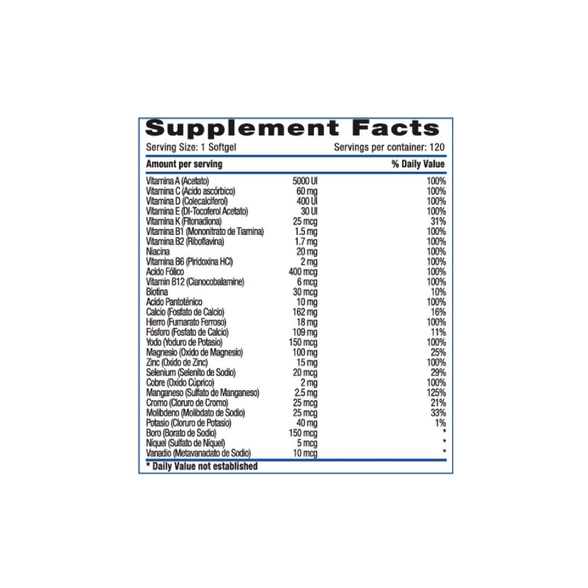 Mitrum Vit 120 tabletas Millenium Natural Systems