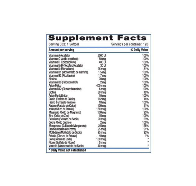 Mitrum Vit 120 tabletas Millenium Natural Systems