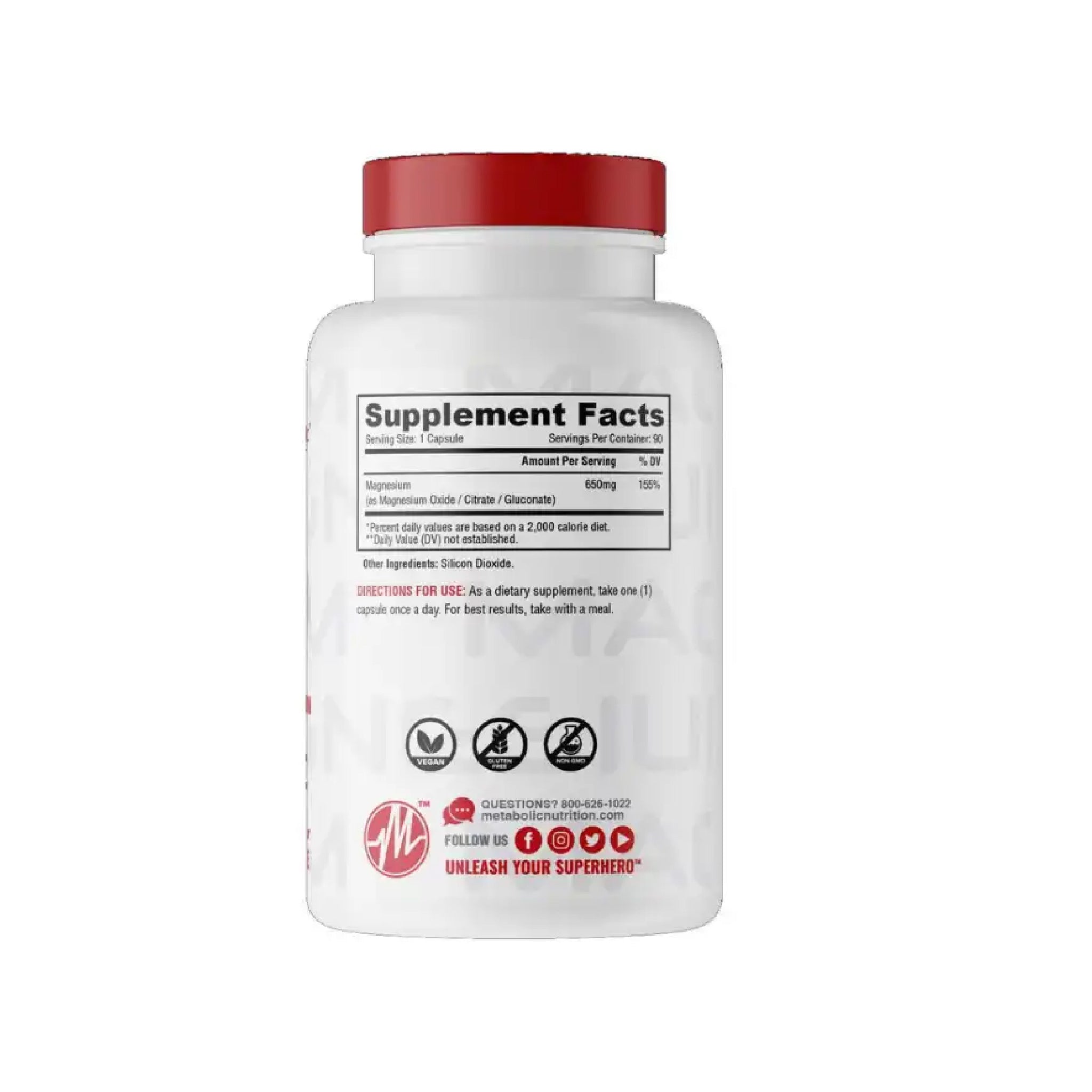 Magnesium 90 Capsulas Metabolic Nutrition