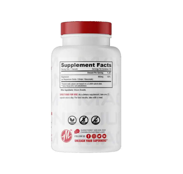 Magnesium 90 Capsulas Metabolic Nutrition