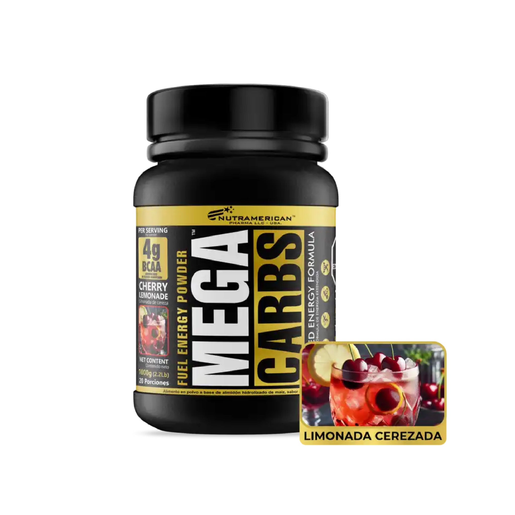 Mega Carbs 1000g 20 porciones Nutramerican Pharma
