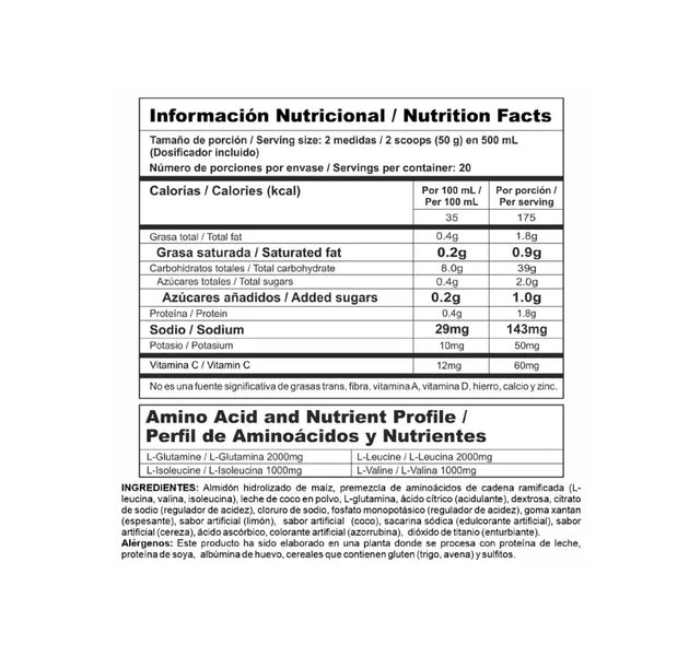 Mega Carbs 1000g 20 porciones Nutramerican Pharma