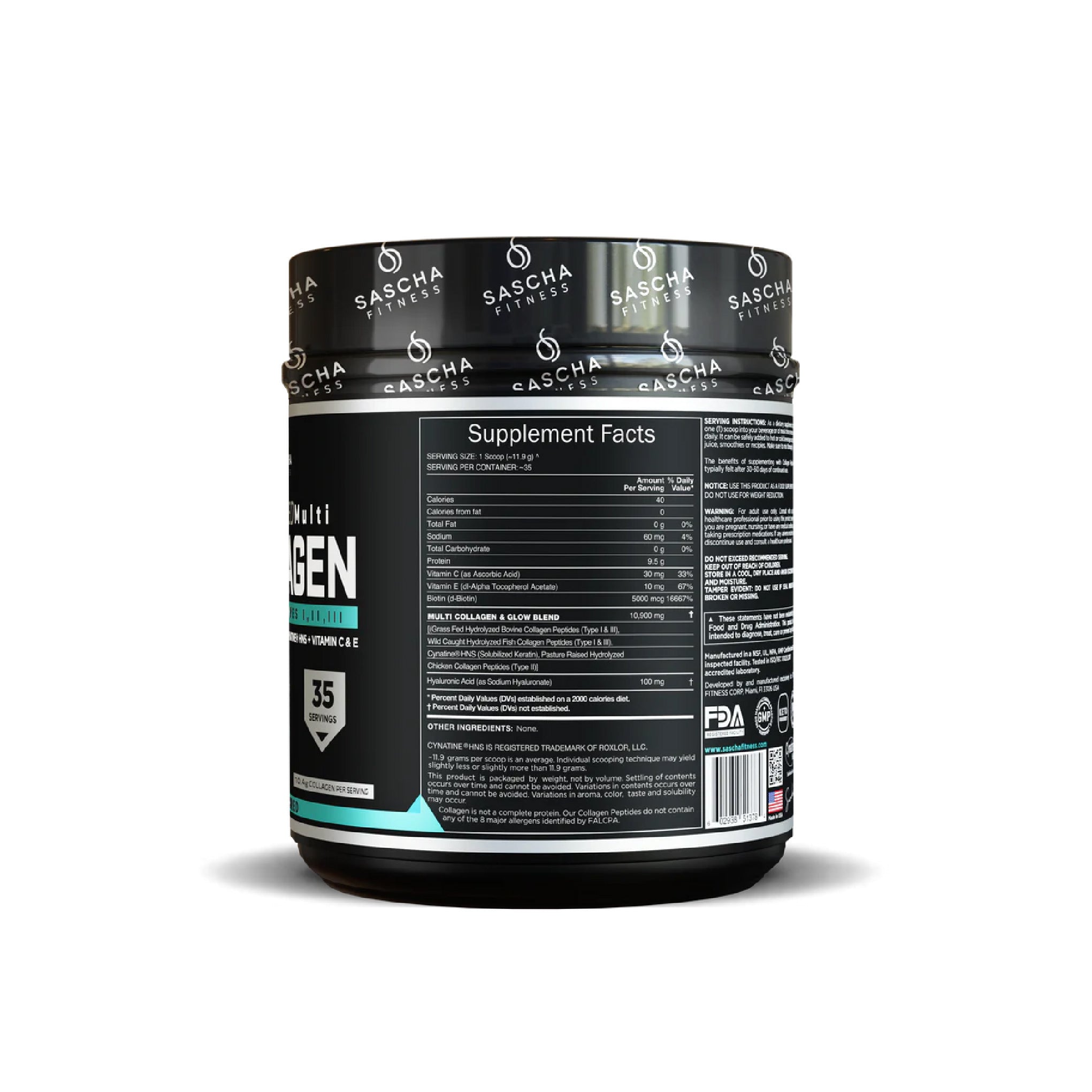 Colágeno Multi Hidrolizado 35 servicios Sascha Fitness