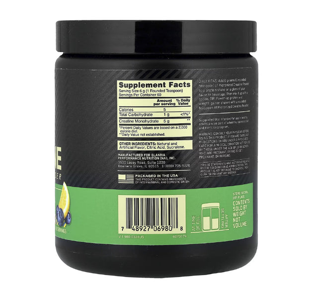 Creatine Micronized - 60 servicios Optimum Nutrition.