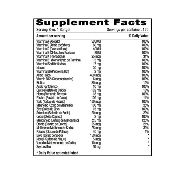 Mitrum Vit 120 Capsulas Natural Systems
