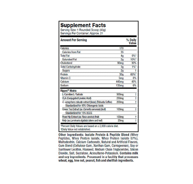 Proteína Nitro Tech Ripped 2 Libras Muscletech