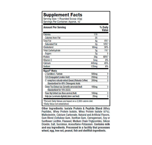 Proteína Nitro Tech Ripped 4 Libras Muscletech