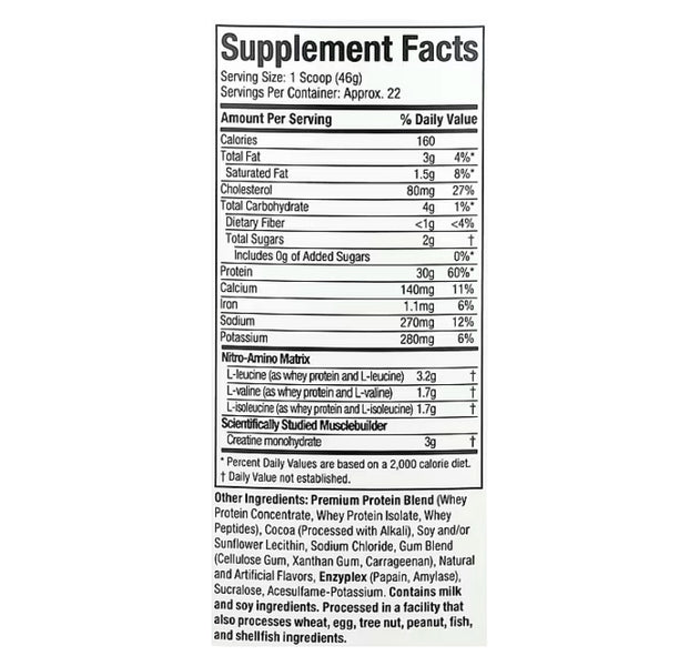 Proteína Nitro Tech Whey Protein 2 Libras Muscletech
